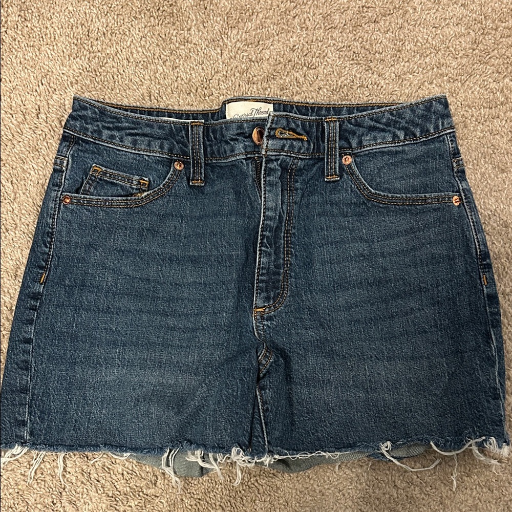 Blue Denim Cutoff Shorts